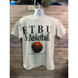 VTG 90s ETBU Basketball is Life Ball Sports Men’s Single Stitch t-shirt Large